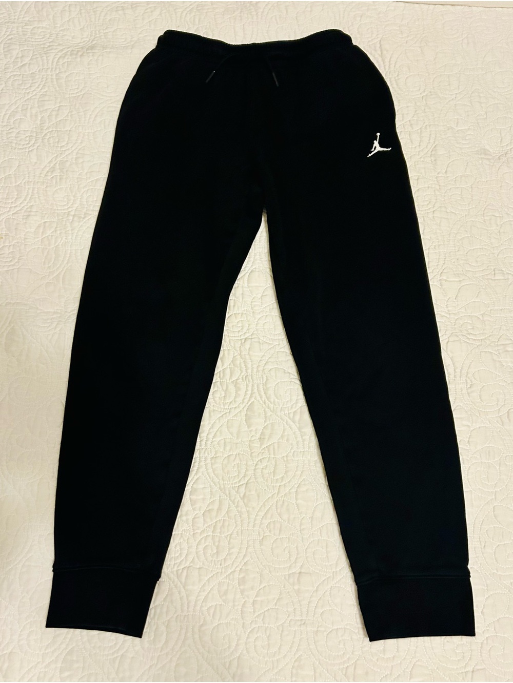 Jordan Kids Black Jogger Pants with White Jumpman